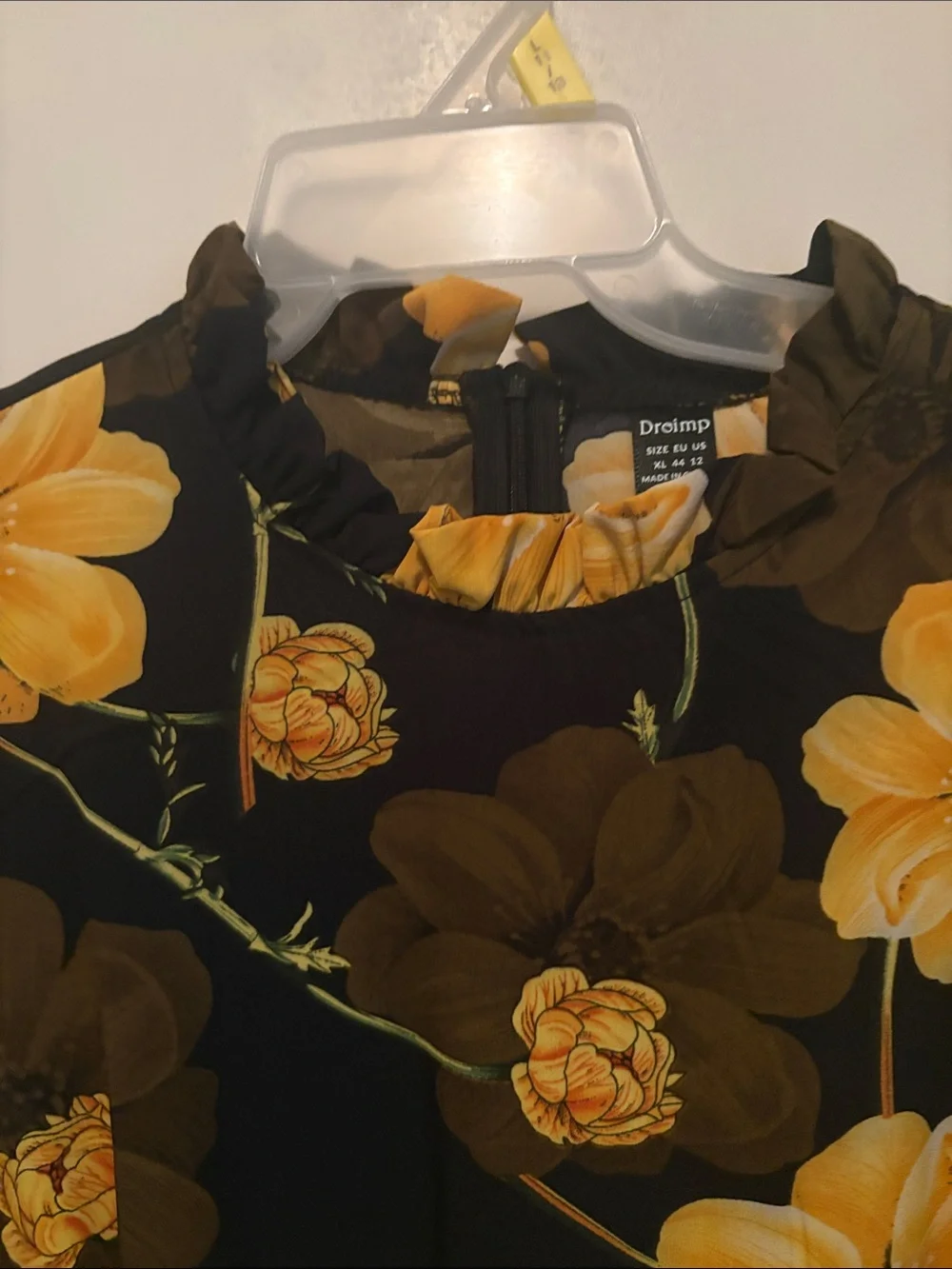 SHEIN Black Maxi Dress with Yellow Floral Print - Picture 2 of 6